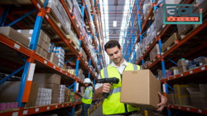 warehouse worker scanning items